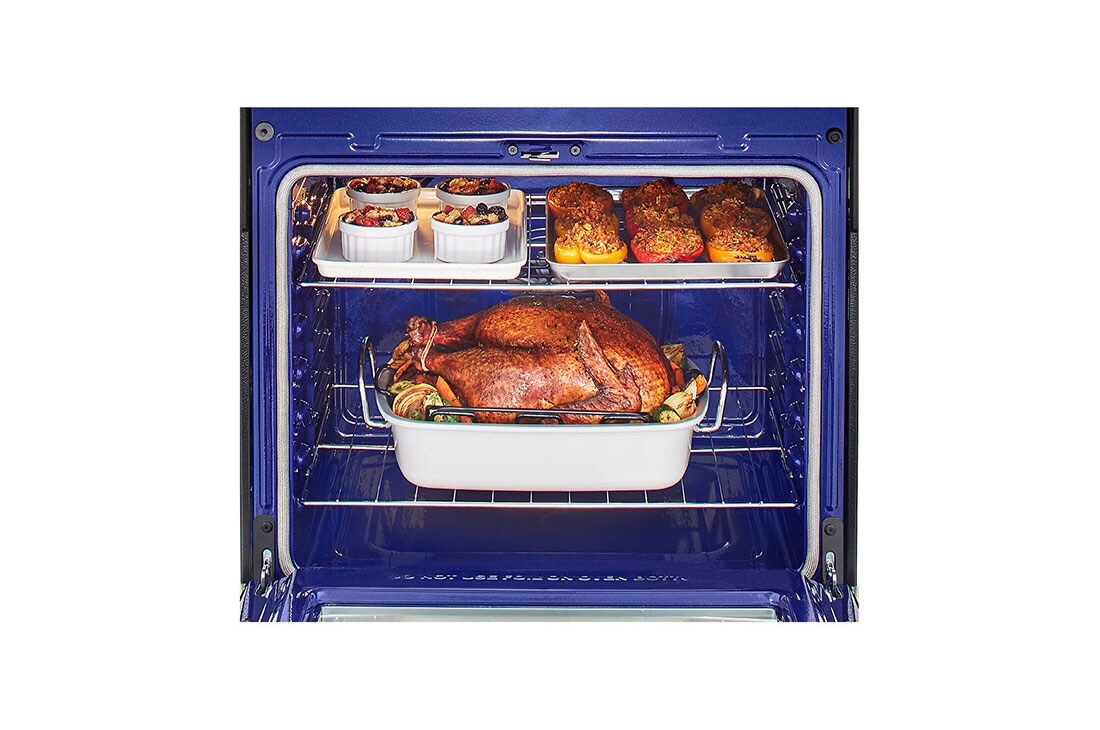 LG 30" Elec. 6.3 cu ft. Range | Probake Convection, Air Fry, InstaView®, SelfClean, EasyClean®& Smart, Stainless, Freestanding, LREL6325F