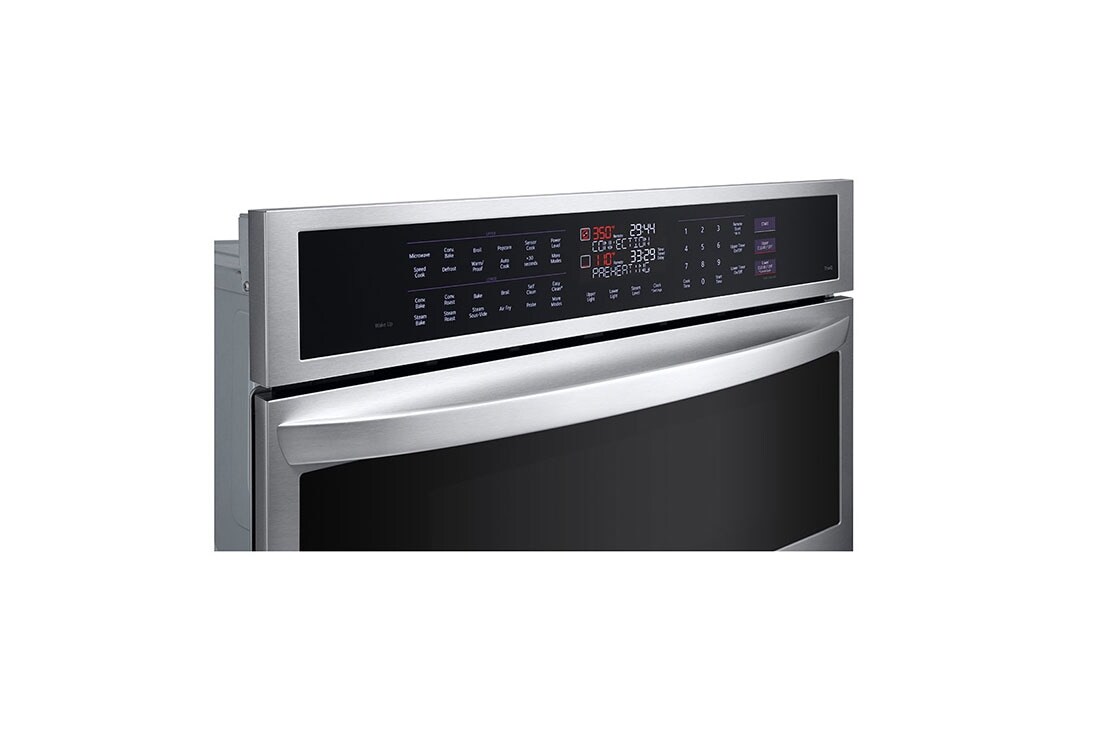 LG 1.7/4.7 cu ft. Combination Wall Oven | True Convection, Steam Sous-Vide, Air Fry, Self Clean, EasyClean® & Smart, Stainless, WCEP6427F