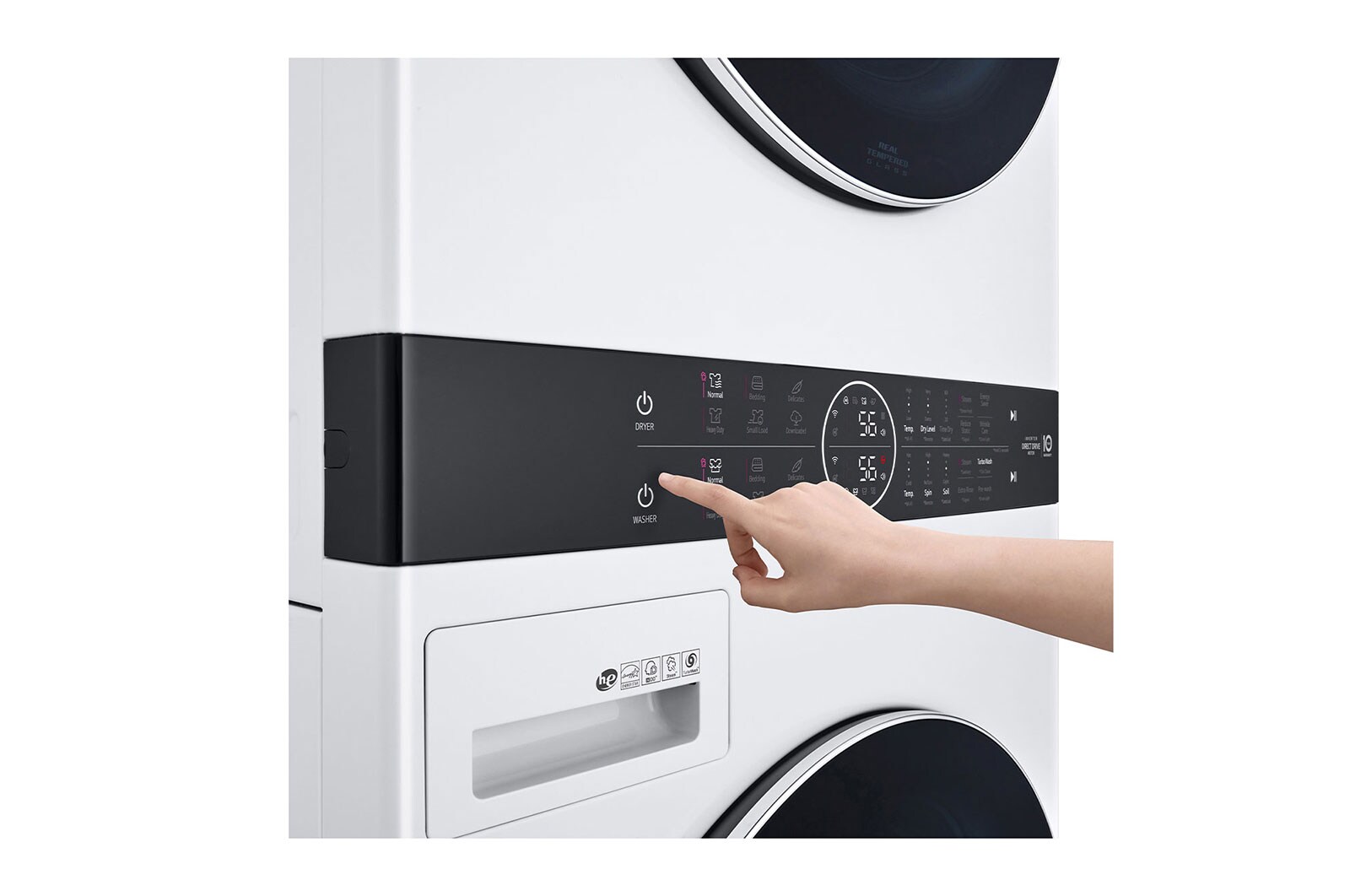 LG Single Unit Front Load LG WashTower™ with Centre Control™ 5.2 cu. ft. Washer and 7.4 cu. ft. Electric Dryer, WKEX200HWA