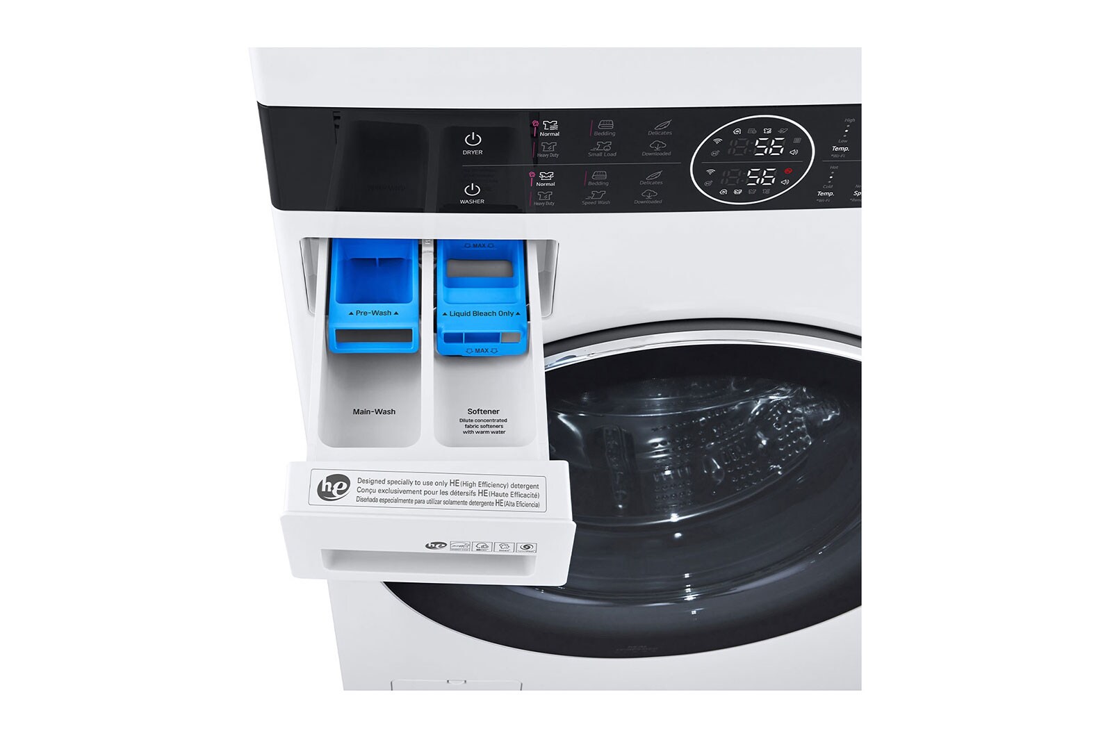 LG Single Unit Front Load LG WashTower™ with Centre Control™ 5.2 cu. ft. Washer and 7.4 cu. ft. Electric Dryer, WKEX200HWA