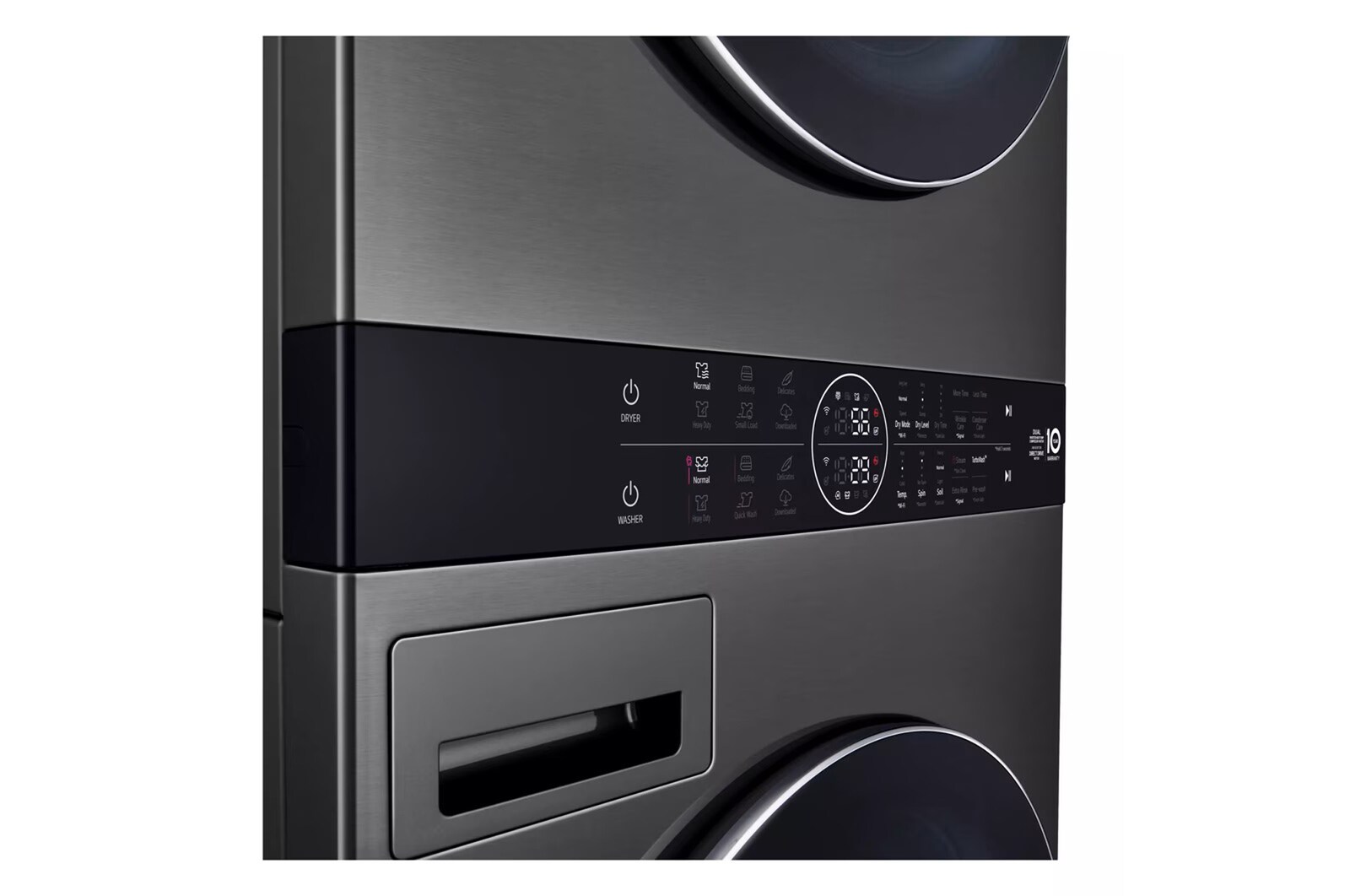 LG WashTower™ with DirectDrive® Heat Pump Dryer, 5.8 cu.ft. Washer, 7.8 cu.ft. Dryer, WKHC252HBA