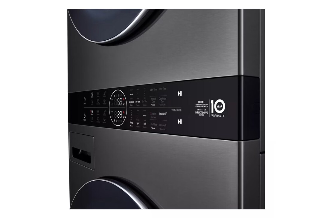 LG WashTower<sup>®</sup> with DirectDrive<sup>®</sup>Heat Pump Dryer, 5.8 cu.ft. Washer, 7.8 cu.ft. Dryer, WKHC252HBA