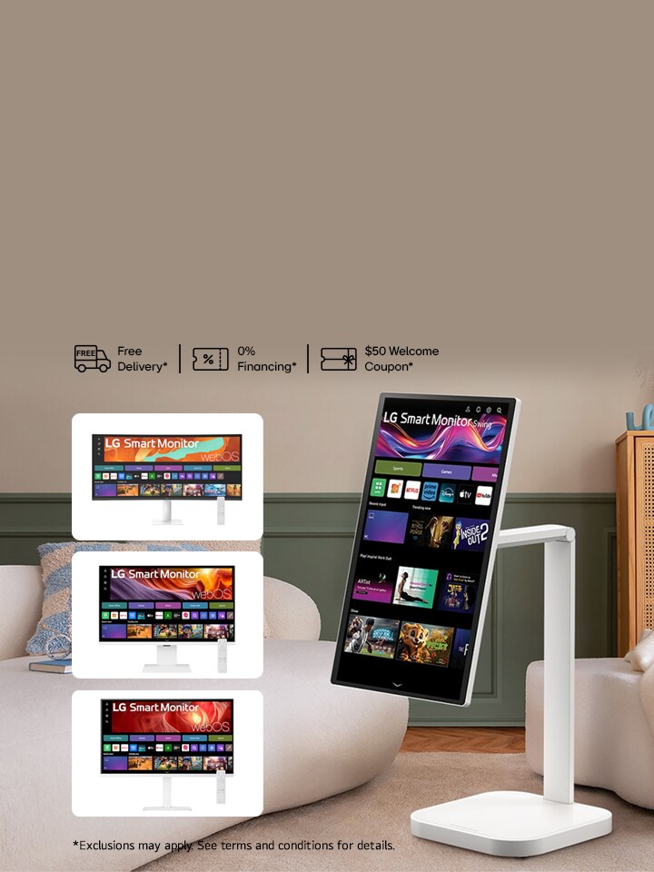 Holiday Upgrade: Get a Stand for an Intro Price of $199.99 with Select Smart Monitors on Featured Pricing.