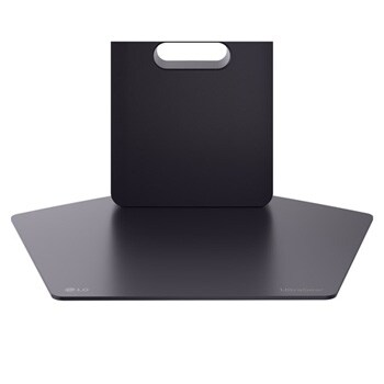 close-up view of stand base