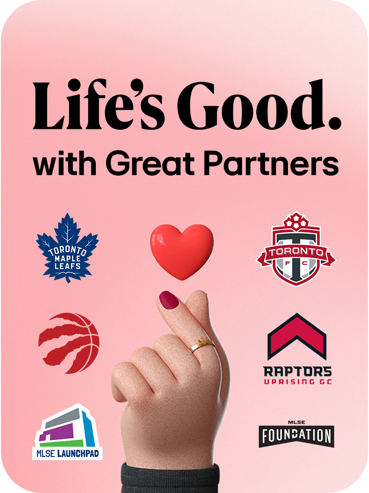 LG partners surround a hand with a heart