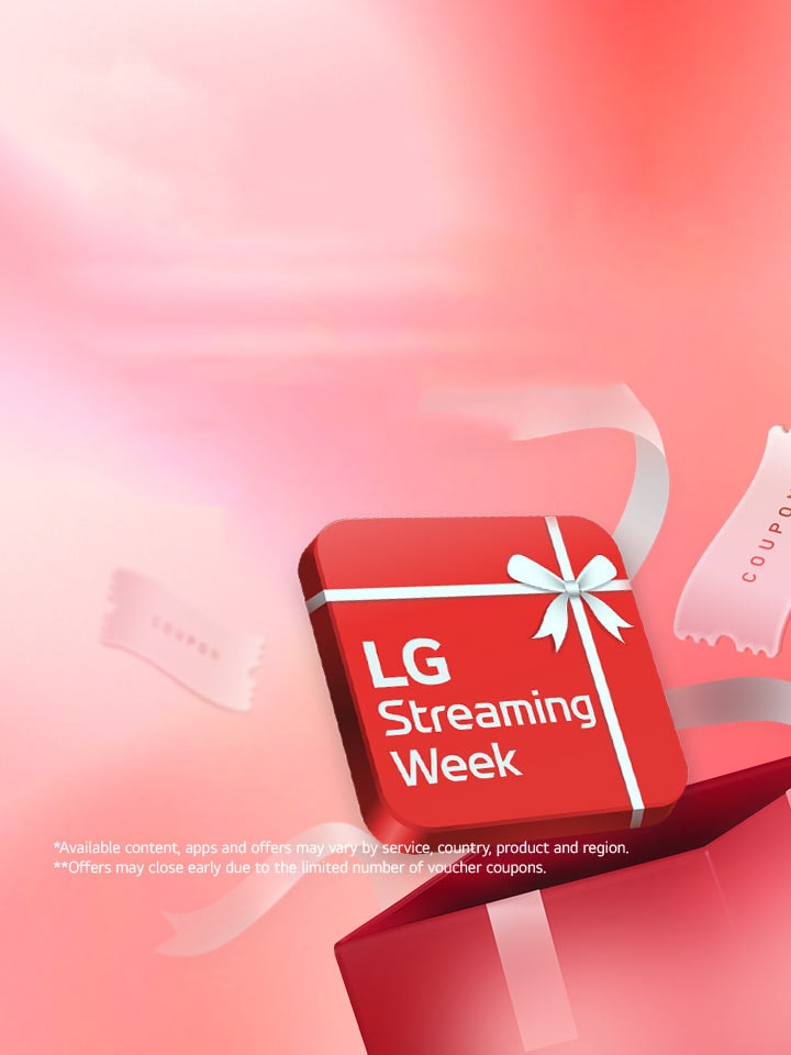 Une case rouge est placée dessus avec le texte « LG Streaming Week ».