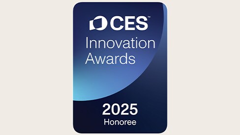 Le badge des CES Innovation Awards est accompagné d’une citation 2025 Honoree.