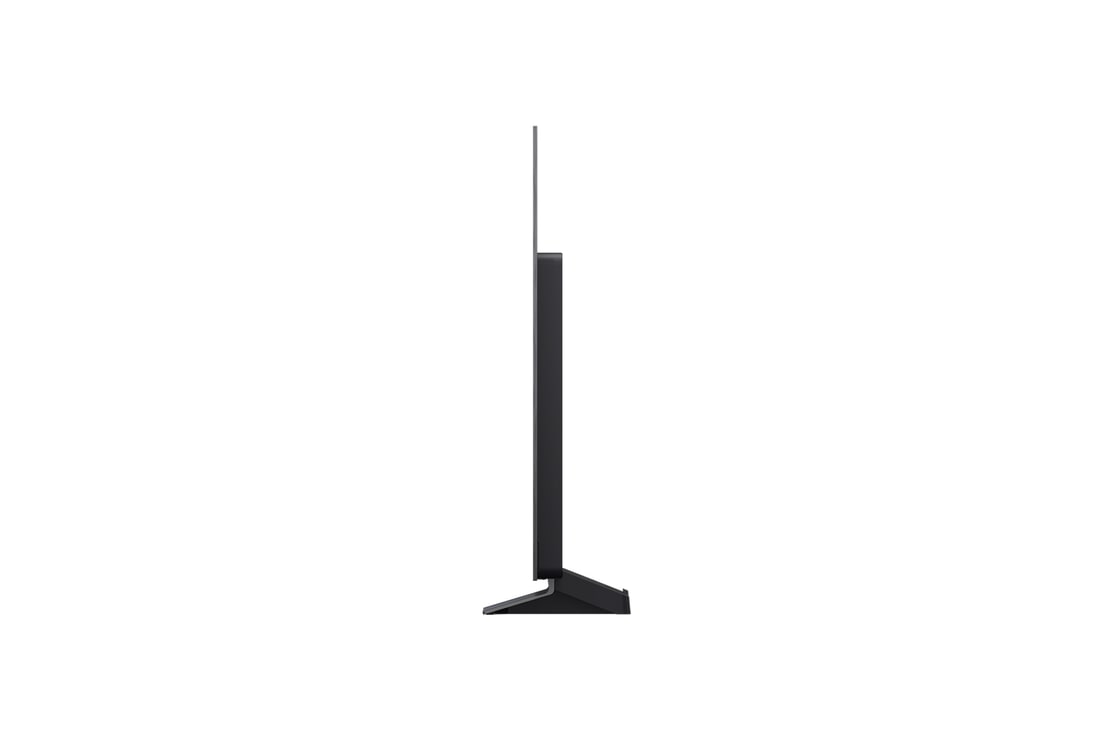 Vue latérale du téléviseur Smart TV LG OLED evo AI C5 4K.