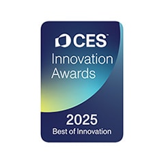 Le badge 2025 des CES Innovation Awards avec la mention « Meilleure innovation ». 