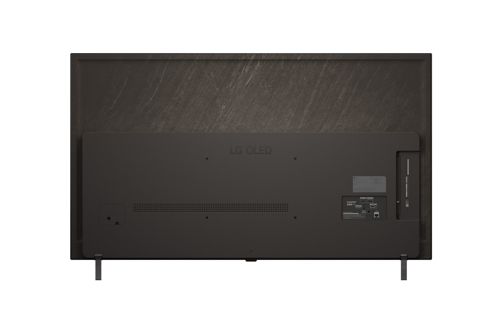 Vue arrière du téléviseur Smart LG OLED AI B5 4K.