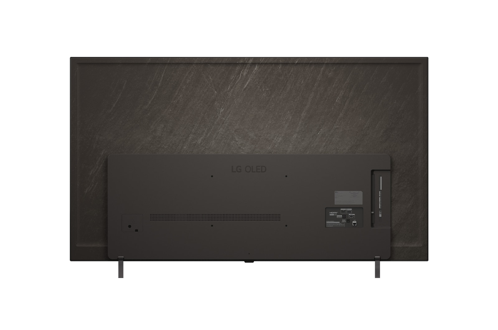 Vue arrière du téléviseur Smart LG OLED AI B5 4K.