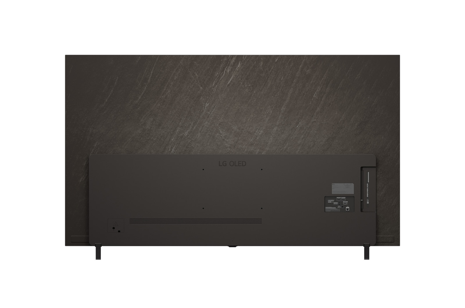 Vue arrière du téléviseur Smart LG OLED IA B5 4K.