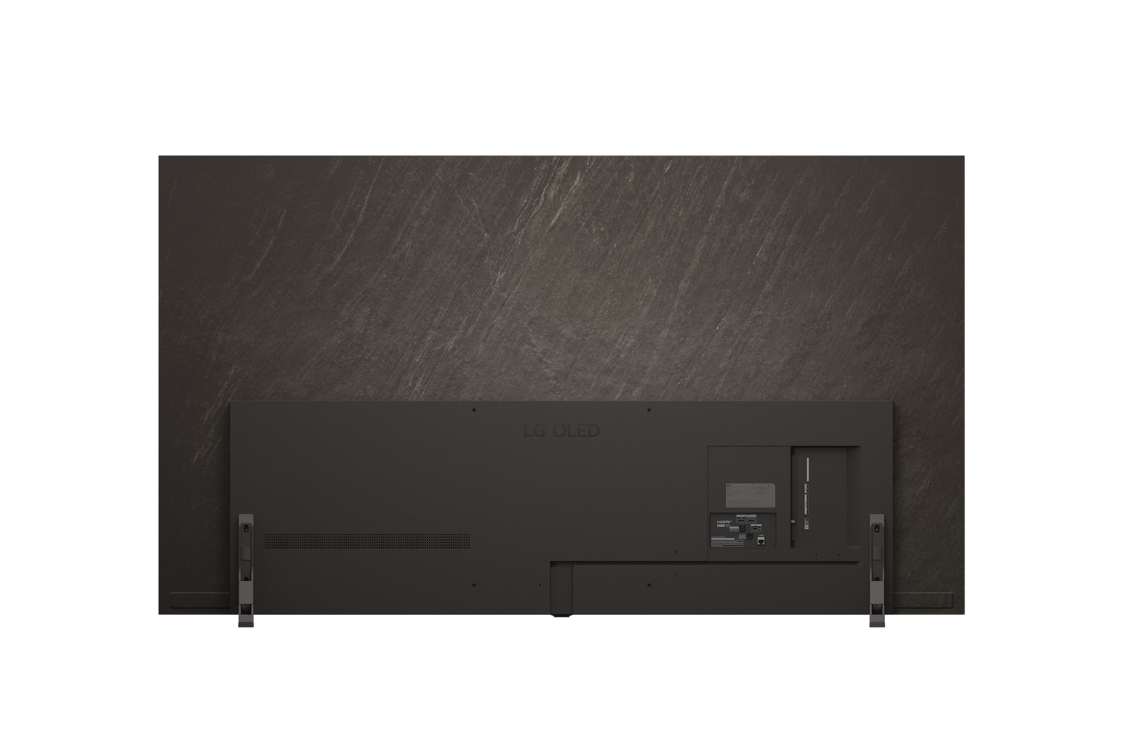 Vue arrière du téléviseur Smart LG OLED AI B5 4K.
