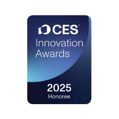 Le badge des CES Innovation Awards est accompagné d’une citation 2025 Honoree.