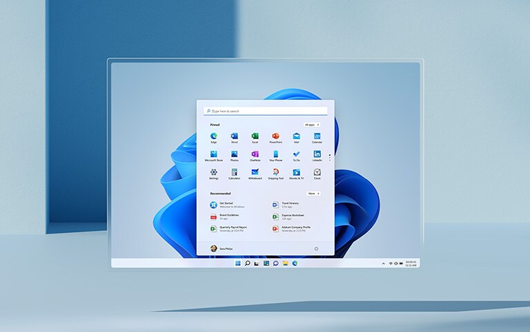 Interface utilisateur Windows 11