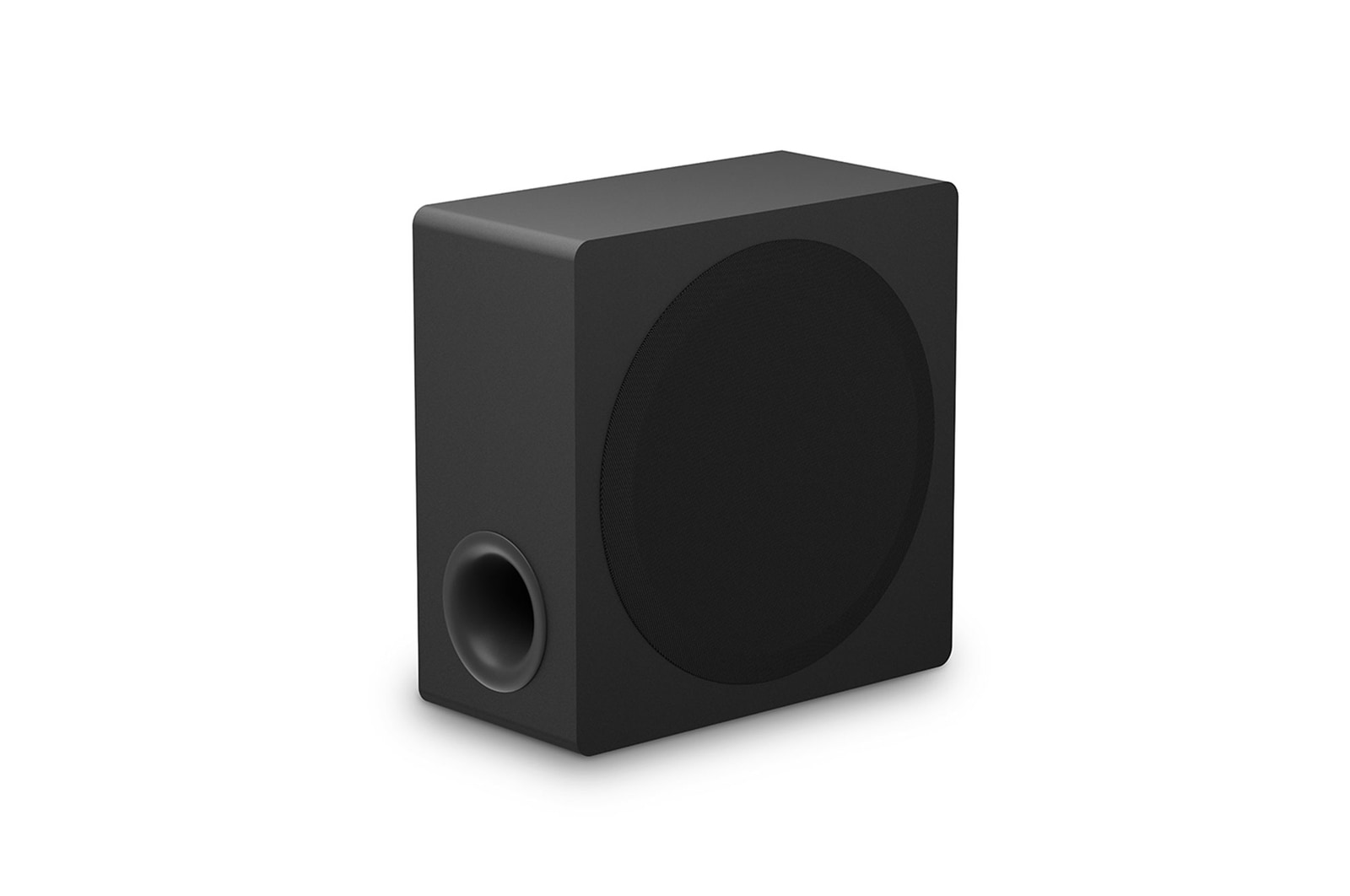 Angled view of subwoofer