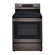 Vue avant de Cuisinière électrique InstaView ThinQ<sup>MD</sup> de 6,3 pi³ dotée de la technologie   LREL6325D