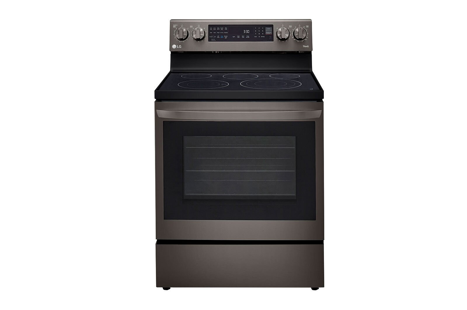 Vue avant de Cuisinière électrique InstaView ThinQ<sup>MD</sup> de 6,3 pi³ dotée de la technologie   LREL6325D