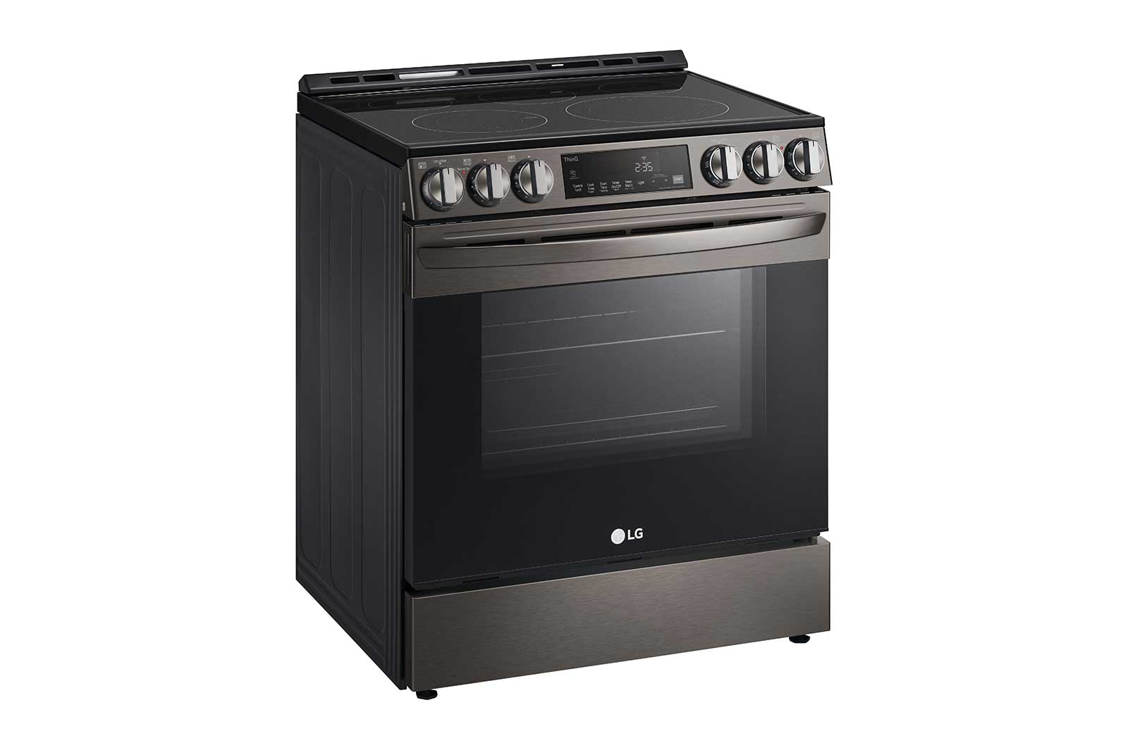 LG Cuisinière encastrable électrique intelligente de 6,3 pi³ en acier inoxydable noir équipé du Wi-Fi, d’une convection par ventilateur et de la technologie Air Fry et EasyClean<sup>MD</sup>., LSEL6333D