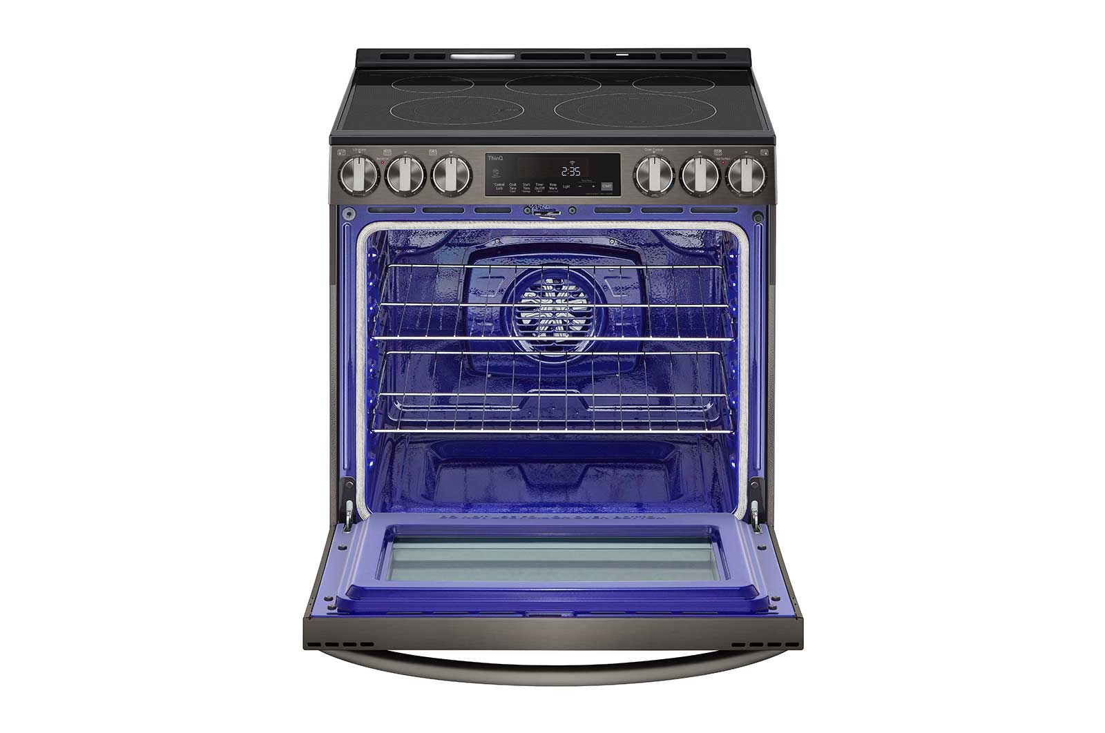 LG Cuisinière encastrable électrique intelligente de 6,3 pi³ en acier inoxydable noir équipé du Wi-Fi, d’une convection par ventilateur et de la technologie Air Fry et EasyClean<sup>MD</sup>., LSEL6333D