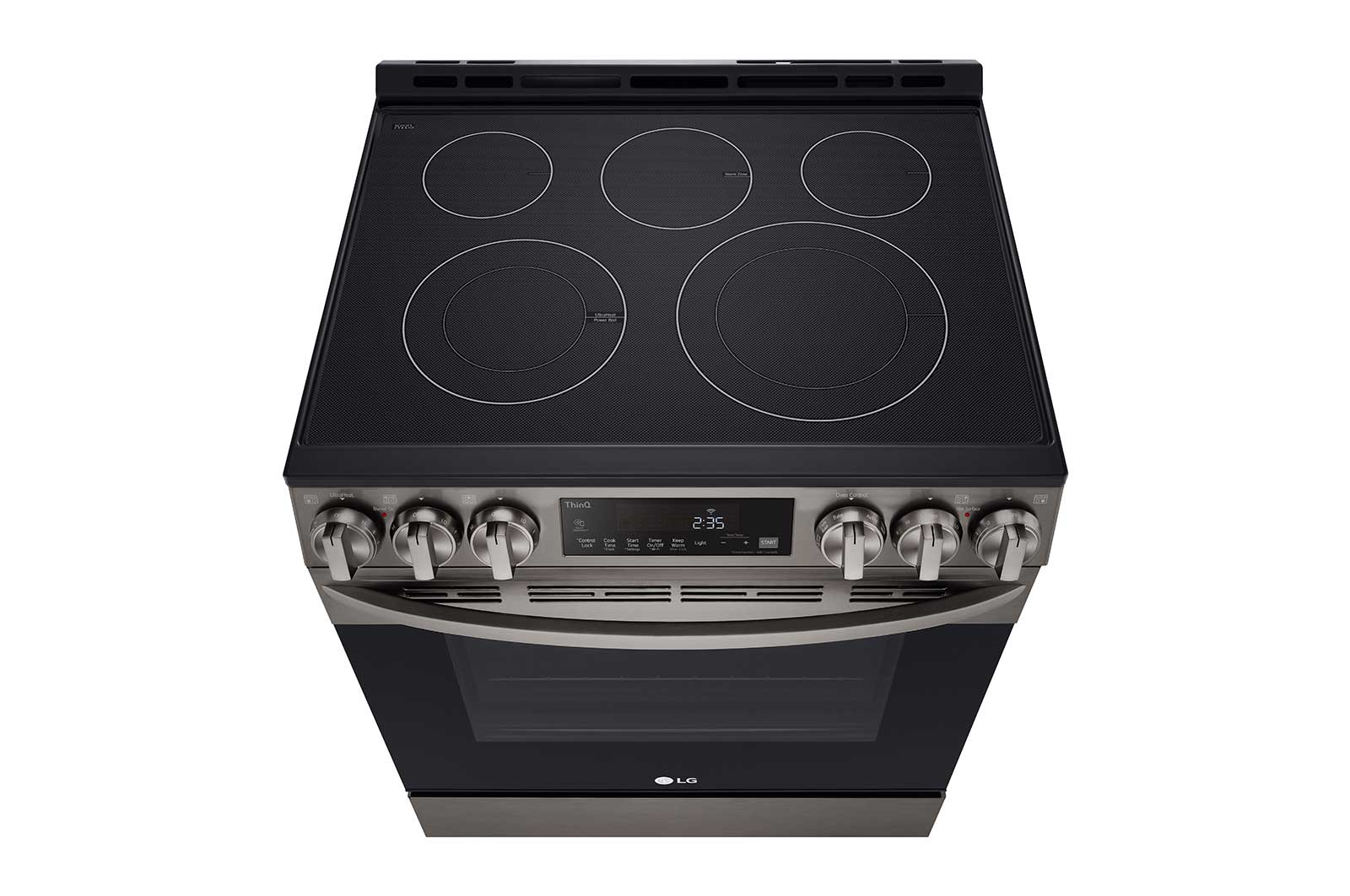 LG Cuisinière encastrable électrique intelligente de 6,3 pi³ en acier inoxydable noir équipé du Wi-Fi, d’une convection par ventilateur et de la technologie Air Fry et EasyClean<sup>MD</sup>., LSEL6333D