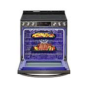 LG Cuisinière encastrable électrique intelligente de 6,3 pi³ en acier inoxydable noir équipé du Wi-Fi, d’une convection par ventilateur et de la technologie Air Fry et EasyClean<sup>MD</sup>., LSEL6333D