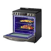 LG Cuisinière encastrable électrique intelligente de 6,3 pi³ en acier inoxydable noir équipé du Wi-Fi, d’une convection par ventilateur et de la technologie Air Fry et EasyClean<sup>MD</sup>., LSEL6333D