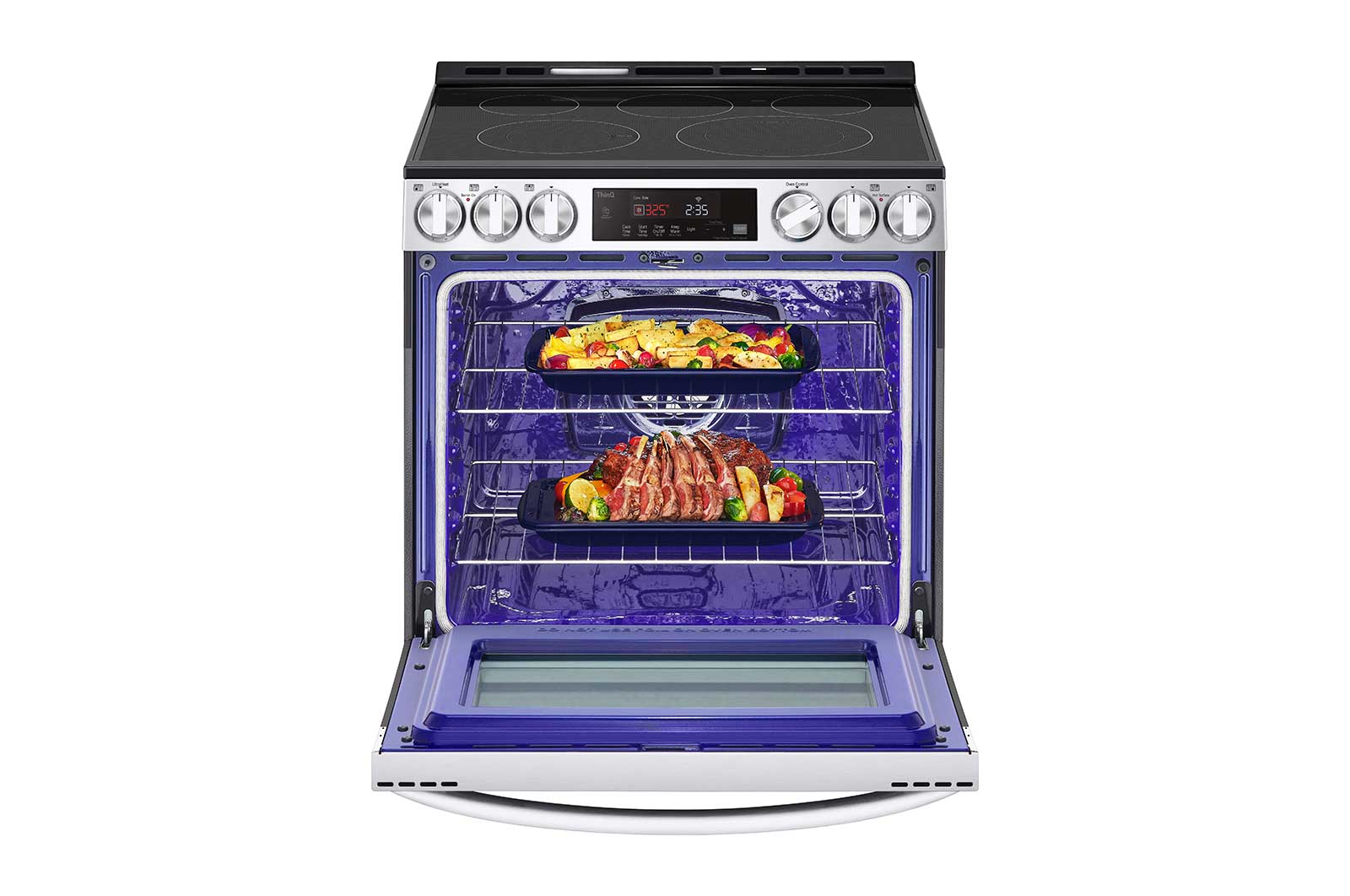 LG Cuisinière encastrable électrique intelligente de 6,3 pi³ en acier inoxydable équipé du Wi-Fi, d’une convection par ventilateur et de la technologie Air Fry et EasyClean<sup>MD</sup>., LSEL6333F