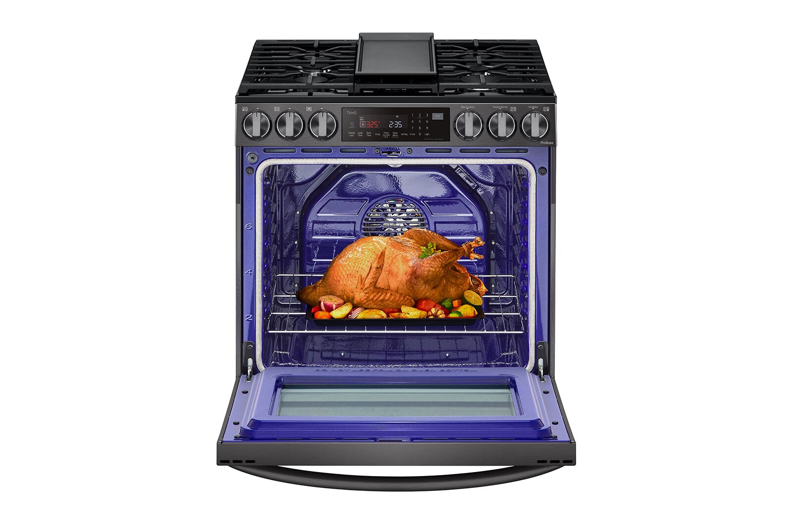 LG Cuisinière au gaz intelligente encastrable de 6,3 pi³ avec Wi-Fi, technologie ProBake Convection<sup>MD</sup>, InstaView<sup>MC</sup> et AirFry, LSGL6335D