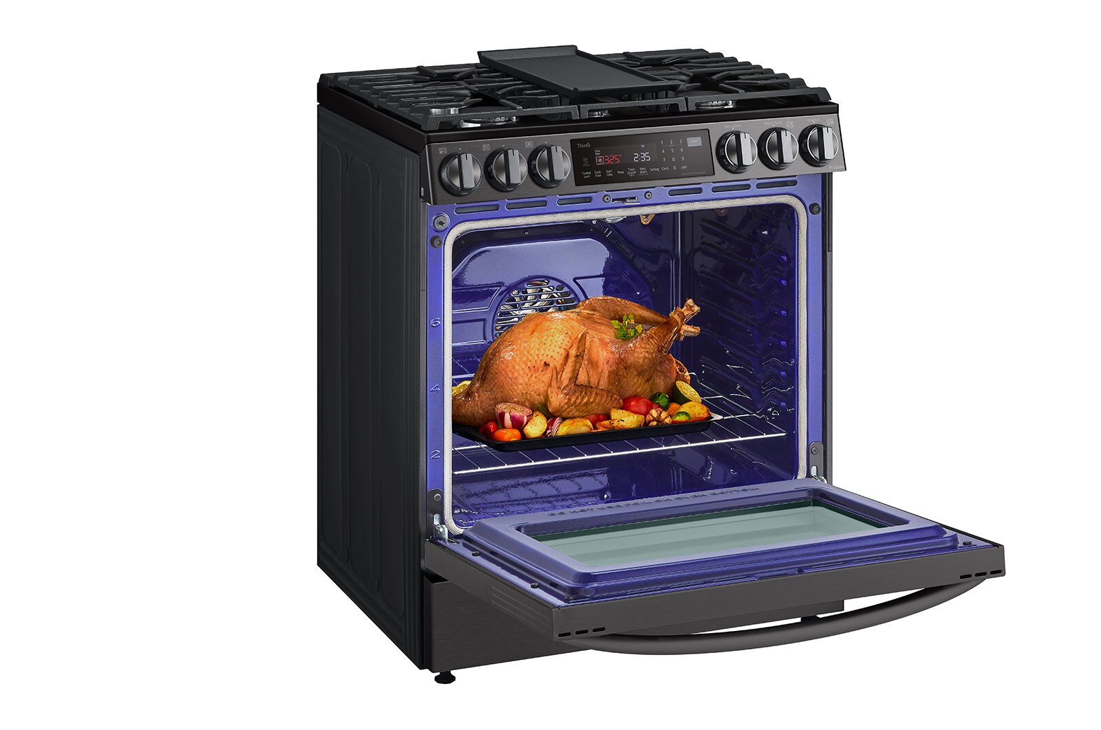 LG Cuisinière au gaz intelligente encastrable de 6,3 pi³ avec Wi-Fi, technologie ProBake Convection<sup>MD</sup>, InstaView<sup>MC</sup> et AirFry, LSGL6335D