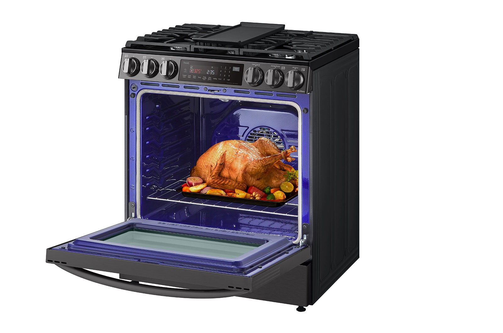 LG Cuisinière au gaz intelligente encastrable de 6,3 pi³ avec Wi-Fi, technologie ProBake Convection<sup>MD</sup>, InstaView<sup>MC</sup> et AirFry, LSGL6335D