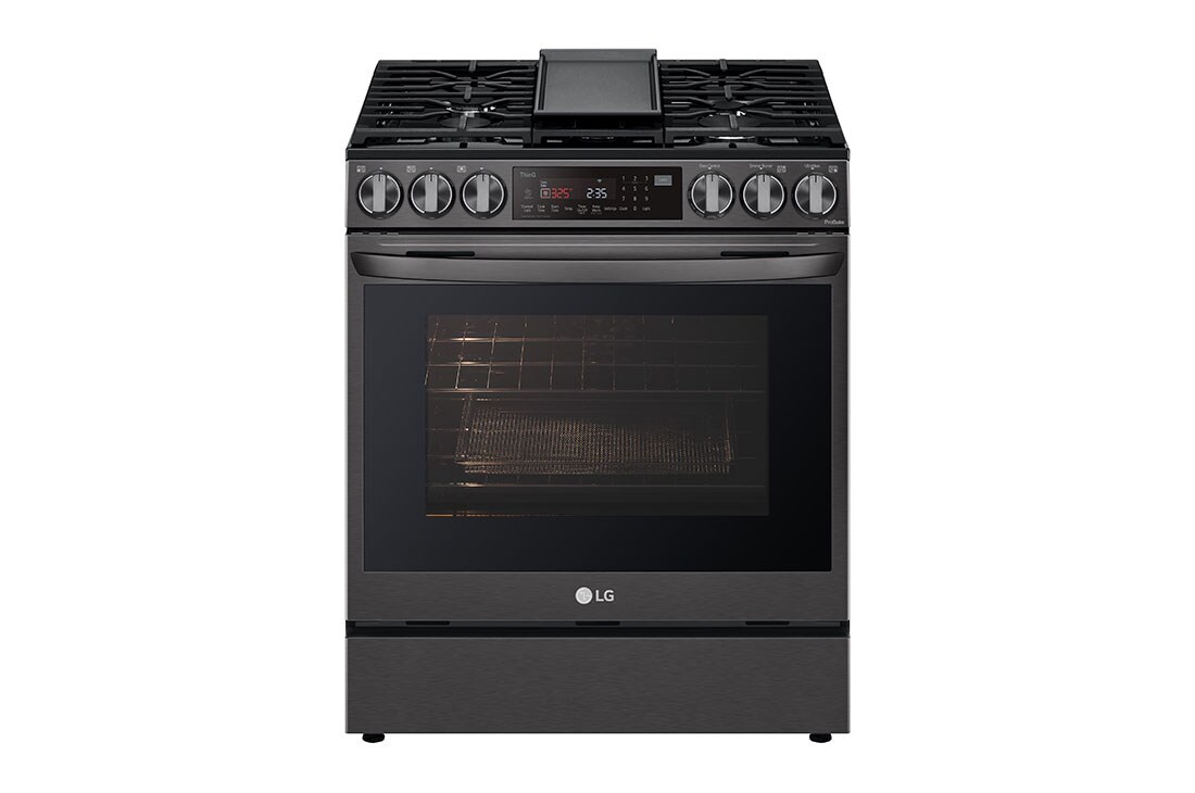 LG Cuisinière au gaz intelligente encastrable de 6,3 pi³ avec Wi-Fi, technologie ProBake Convection<sup>MD</sup>, InstaView<sup>MC</sup> et AirFry, LSGL6335D