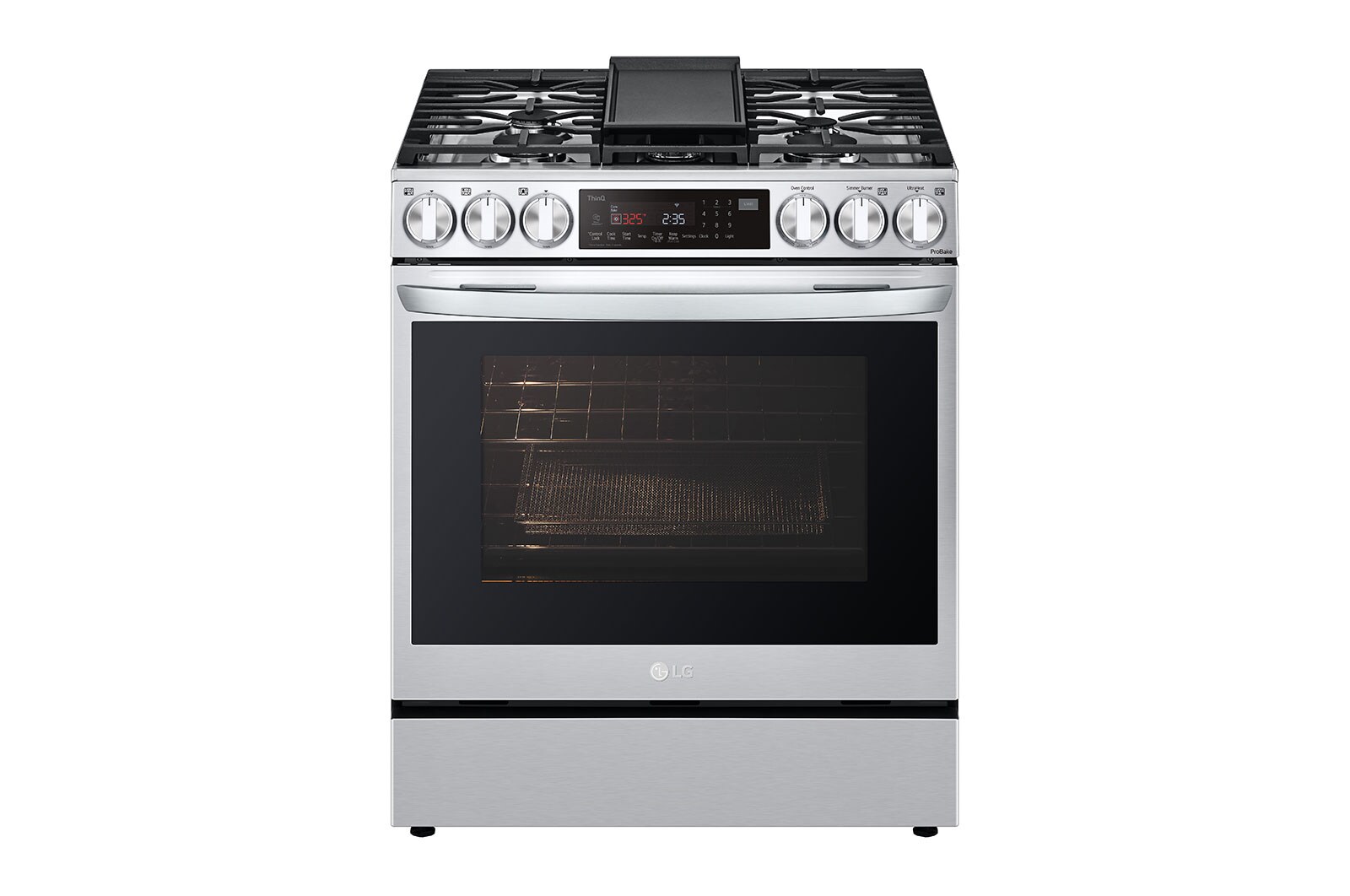 LG Cuisinière au gaz intelligente encastrable de 6,3 pi³ avec Wi-Fi, technologie ProBake Convection<sup>MD</sup>, InstaView<sup>MC</sup> et Air Fry, LSGL6335F