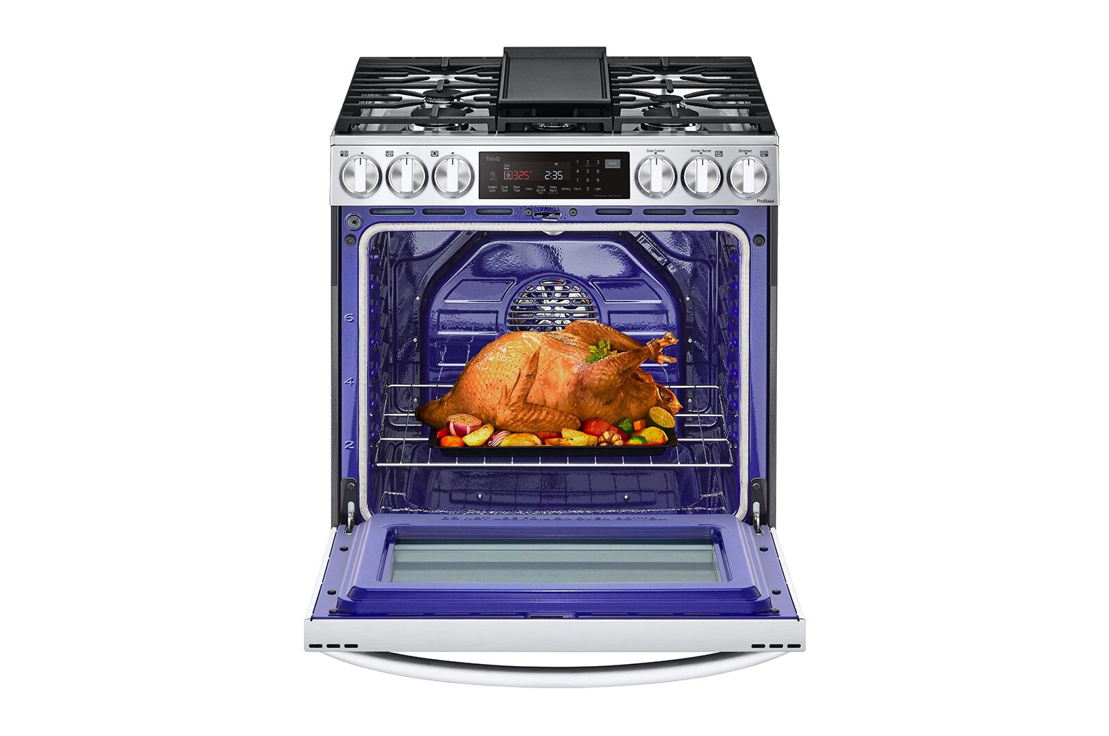 LG Cuisinière au gaz intelligente encastrable de 6,3 pi³ avec Wi-Fi, technologie ProBake Convection<sup>MD</sup>, InstaView<sup>MC</sup> et Air Fry, LSGL6335F