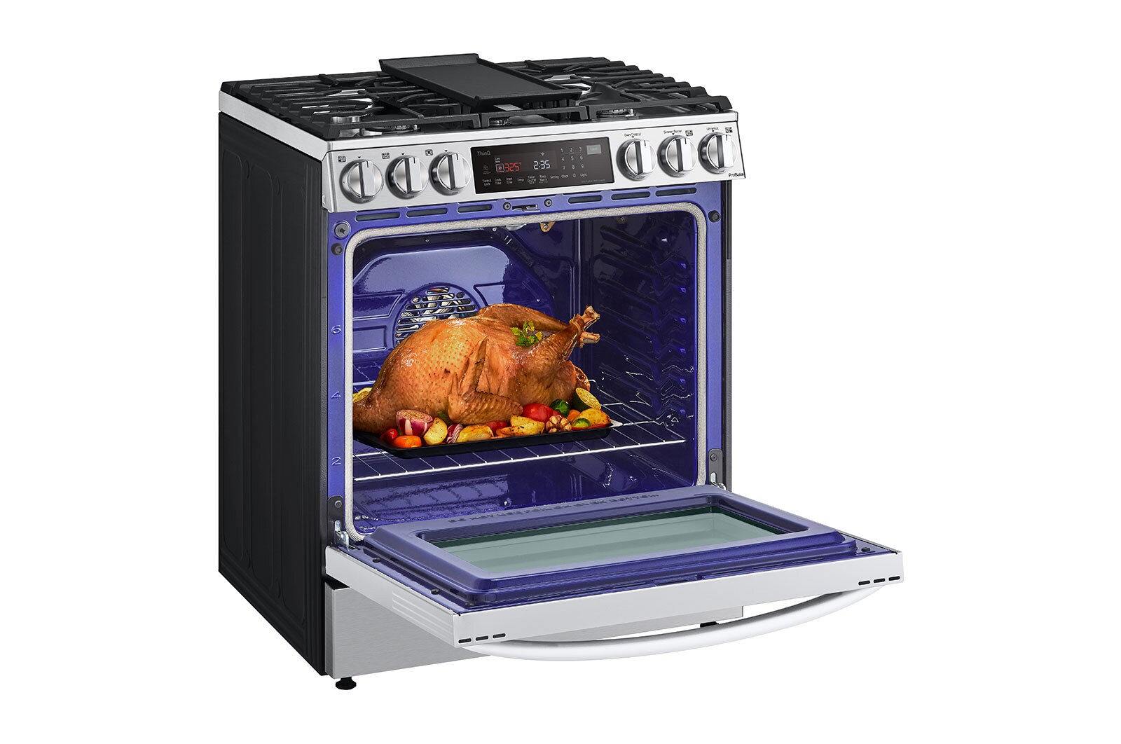 LG Cuisinière au gaz intelligente encastrable de 6,3 pi³ avec Wi-Fi, technologie ProBake Convection<sup>MD</sup>, InstaView<sup>MC</sup> et Air Fry, LSGL6335F