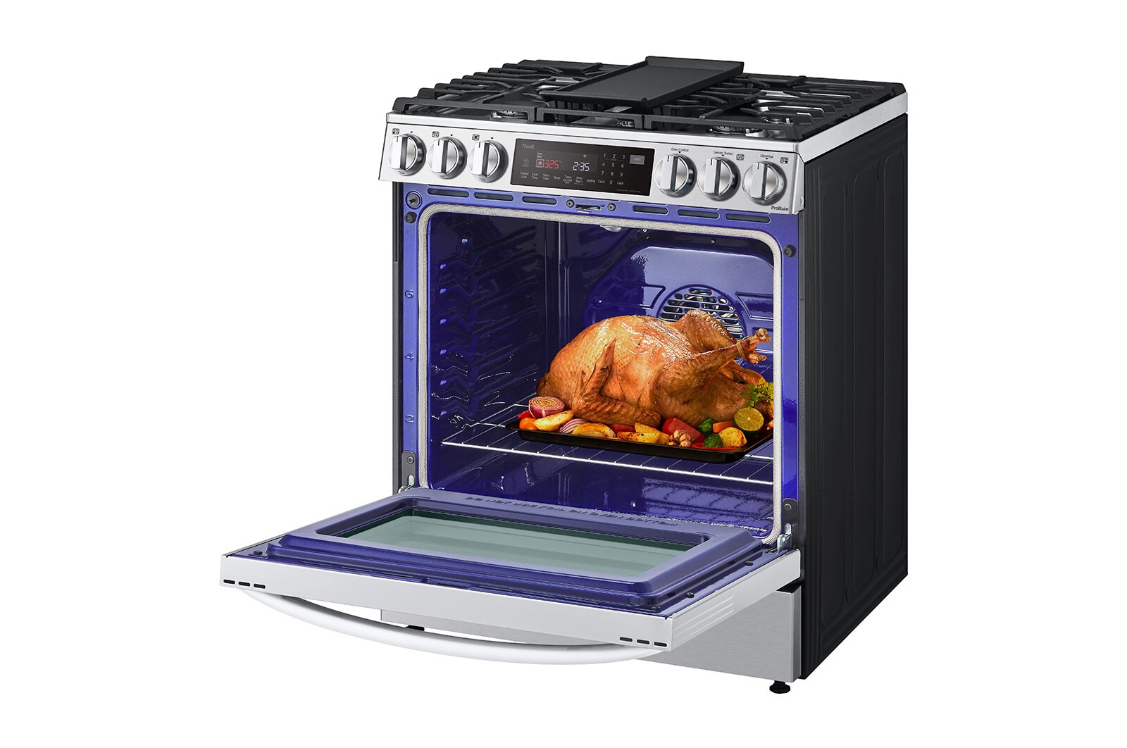 LG Cuisinière au gaz intelligente encastrable de 6,3 pi³ avec Wi-Fi, technologie ProBake Convection<sup>MD</sup>, InstaView<sup>MC</sup> et Air Fry, LSGL6335F