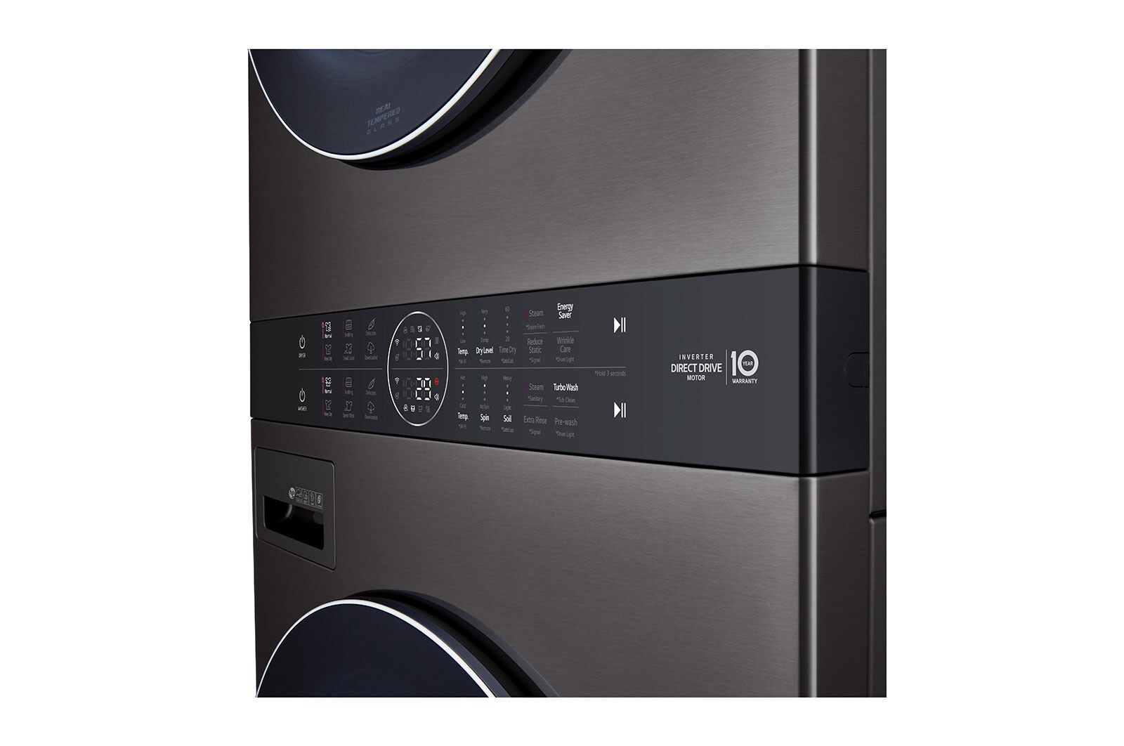 LG Laveuse de 5,2 pi³ et sécheuse électrique de 7,4 pi³ WashTower<sup>MC</sup> à chargement frontal de LG avec Centre Control<sup>MC</sup> à unité simple, WKEX200HBA