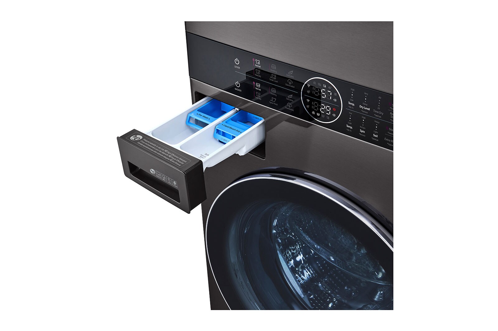 LG Laveuse de 5,2 pi³ et sécheuse électrique de 7,4 pi³ WashTower<sup>MC</sup> à chargement frontal de LG avec Centre Control<sup>MC</sup> à unité simple, WKEX200HBA
