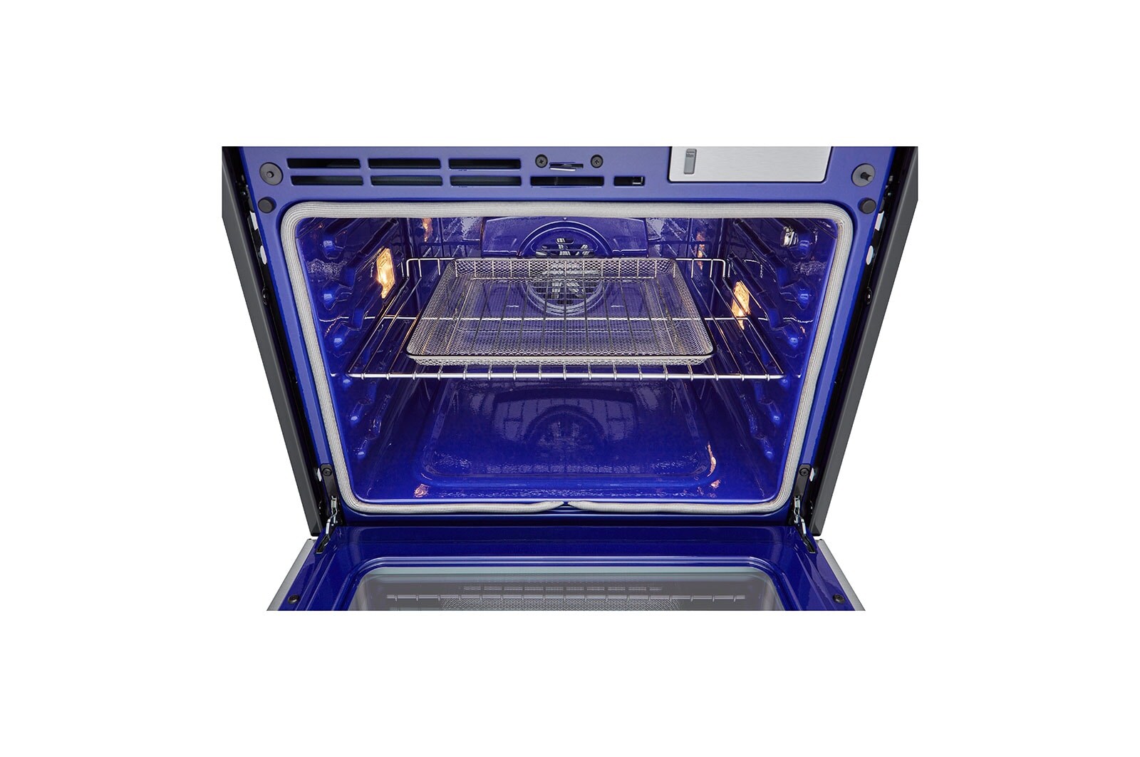 LG Four mural combiné intelligent de 1,7/4,7 pi³ avec convection véritable  technologie InstaView<sup>MD</sup>, Air Fry et Vapeur Sous Vide, WCEP6427F