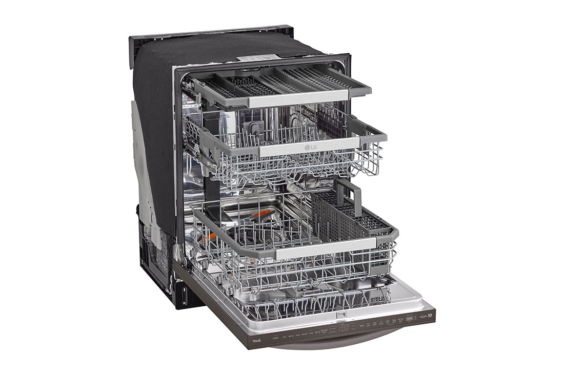 LG Lave-vaisselle intelligent avec lave et sèche en 1 heure, commandes sur le dessus et système QuadWash Pro<sup>MC</sup>, technologie TrueSteam<sup>MD</sup> et technologie Dynamic Dry<sup>MC</sup>, LDTH7972D