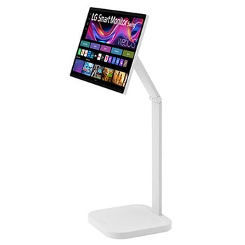 -30 degree side view of monitor tilted +25 degrees