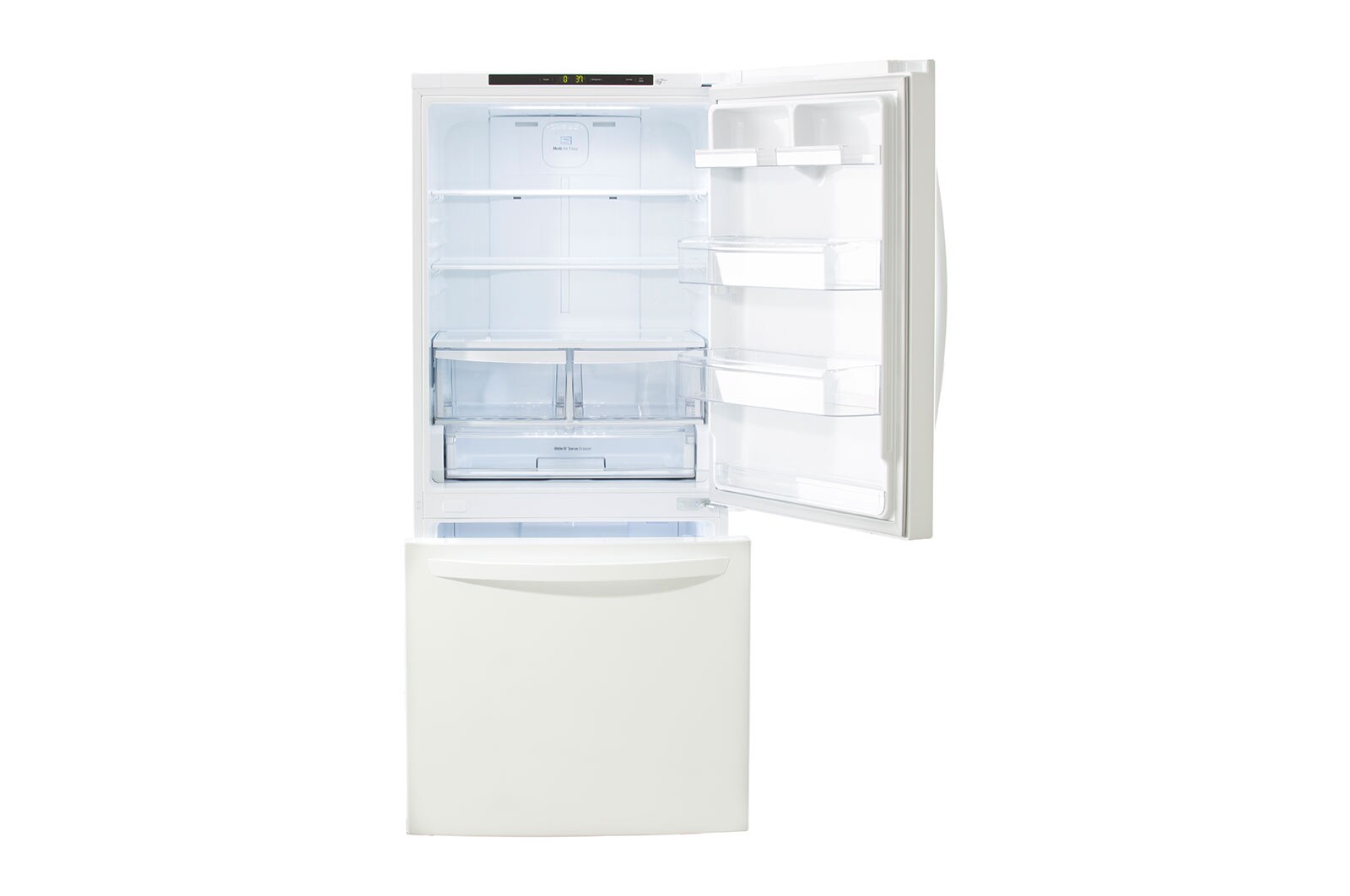 LG Réfrigérateur avec congélateur en bas doté d’un tiroir coulissant de 30 po, 22 pi<sup>3</sup>, LRDNS2200W