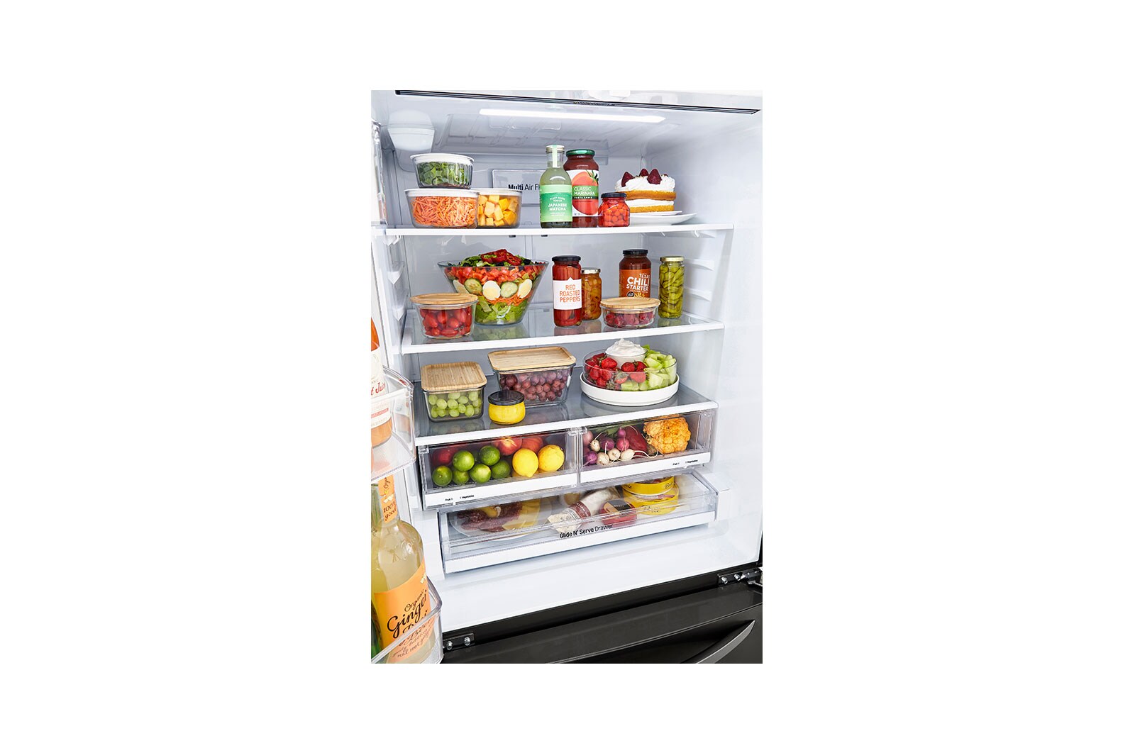 LG Réfrigérateur de 33 po avec porte à deux battants et revêtement résistant aux taches et Smart Cooling<sup>MC</sup> Plus, LRFCS2503D