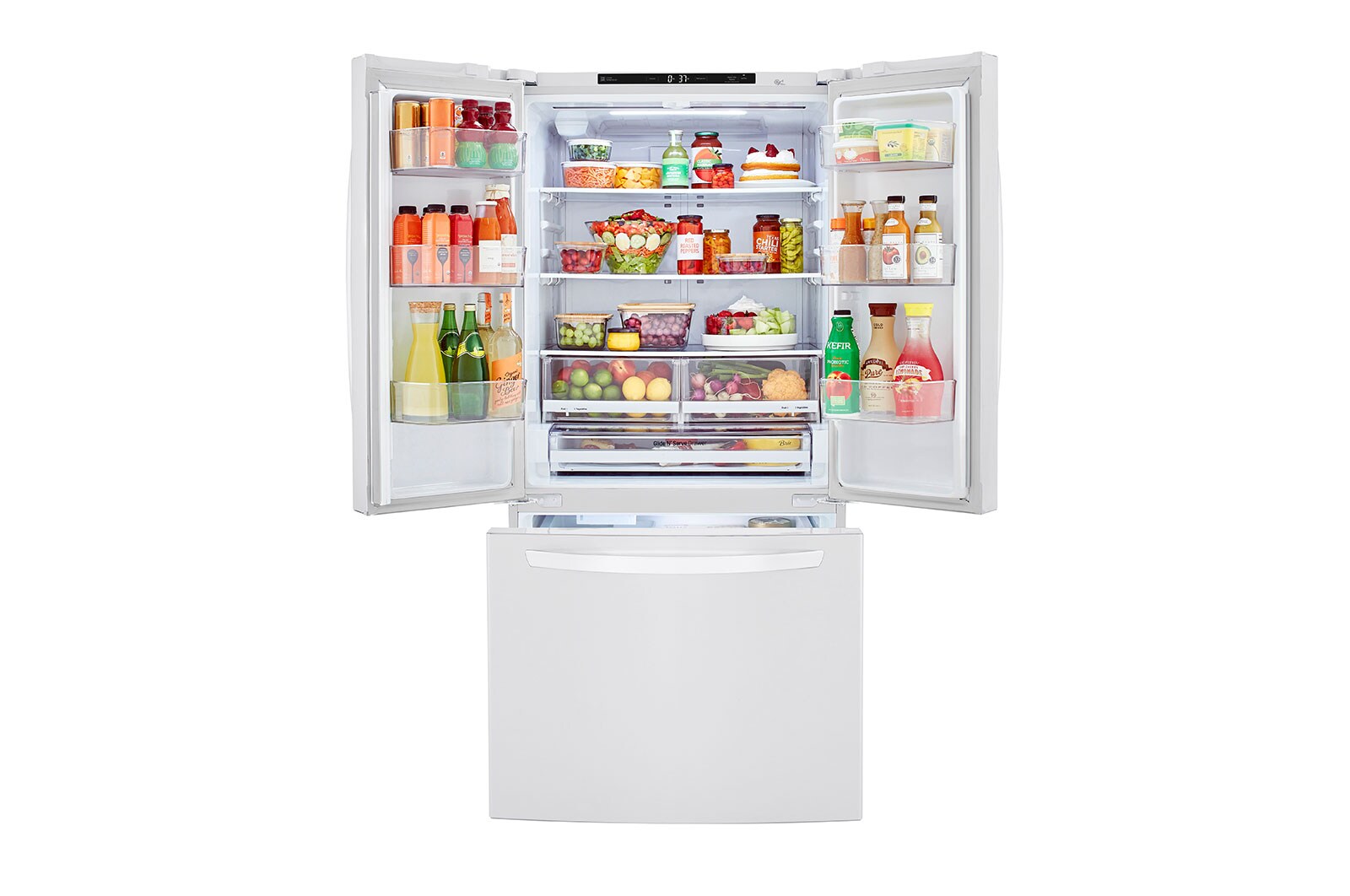 LG Réfrigérateur de 33 po avec porte à deux battants avec Smart Cooling<sup>MC</sup> Plus, LRFCS2503W