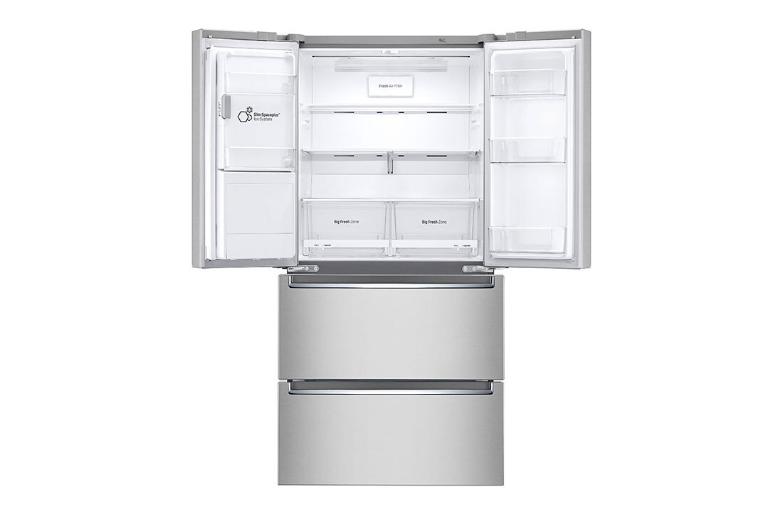 Front View with Fridge Doors Open