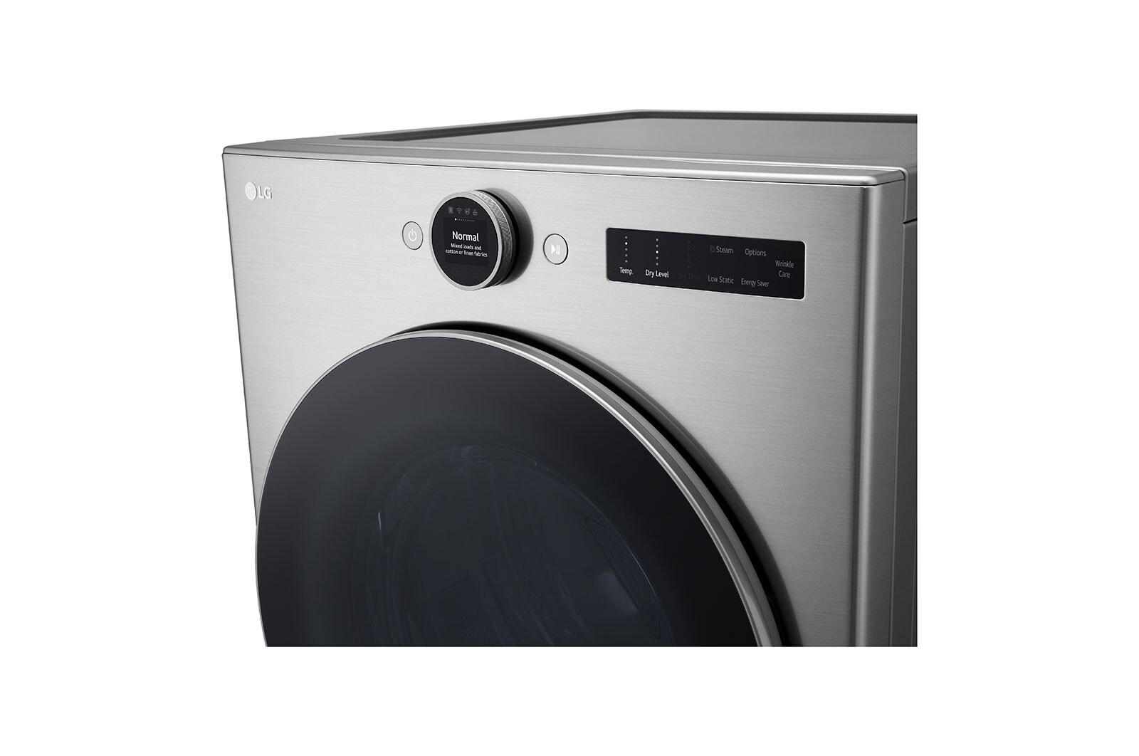 LG Sécheuse au gaz intelligente à chargement frontal à super grande capacité de 7,4 pi³, avec séchage par détecteur et technologie à la vapeur, DLGX5501V