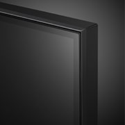 Gros plan du bord supérieur du LG UHD TV, UT80