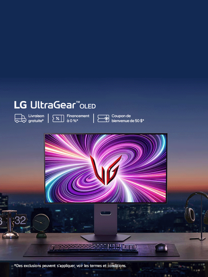 Jusqu’à 300 $ de rabais sur moniteurs LG UltraGear OLED
