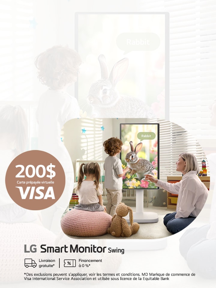 Prime de précommande du moniteur intelligent Swing: Carte prépayée VISA virtuelle de 200 $