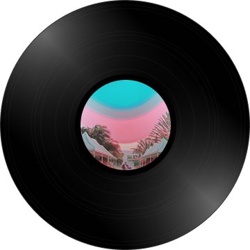 L’image du disque longue durée SSourire toujours, créée par Simon grâce à l’IA.